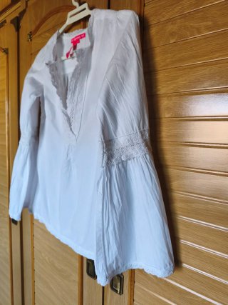 Blusa Flamenco Blanca Talla S