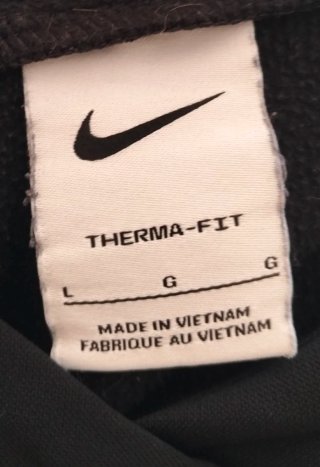 Sudadera Nike Therma-Fit Negra Logo Grande Talla L