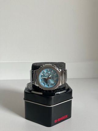 Reloj Plata y Azul