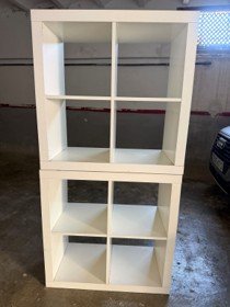 Estantería modular blanca 8 huecos