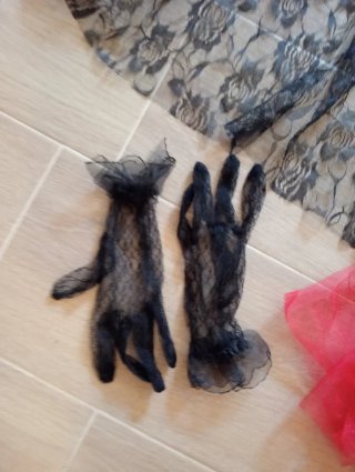 Disfraz Vampiresa Negro y Rojo Talla Única