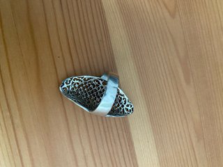 Anillo plata diseño floral