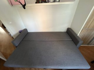 Divano letto a 3 posti Ikea grigio