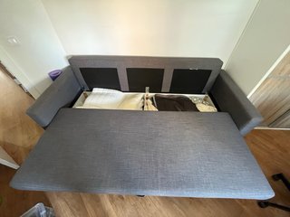 Divano letto a 3 posti Ikea grigio