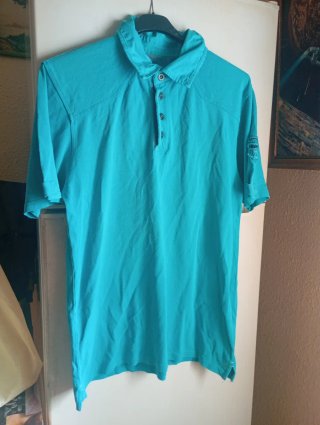 Camisa Polo Azul Turquesa