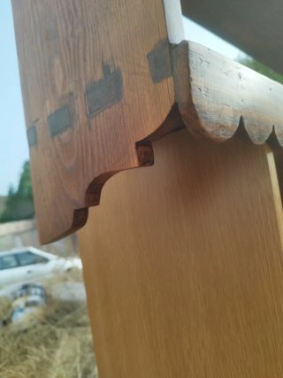 Estantería madera antigua encerada largo 98,alto49