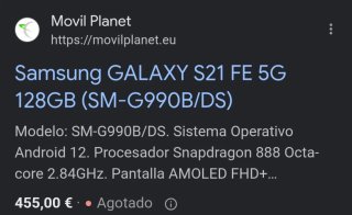 Samsung S21 FE 5G Nero, 128GB/6GB RAM
