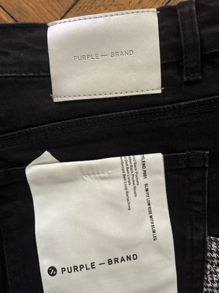 Pantalón vaquero Purple negro roto talla grande