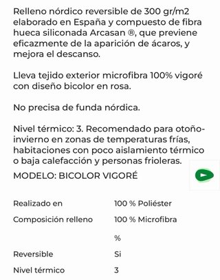 Edredón El Corte Inglés Cama 135 Rosa y Gris