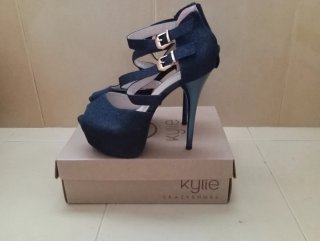 Sandalias de tacón y plataforma Azul marino