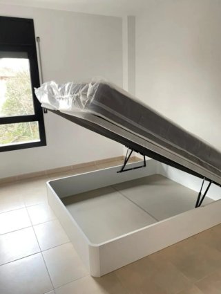 Canapé abatible 135x190 blanco Madera