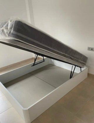 Canapé abatible 135x190 blanco Madera