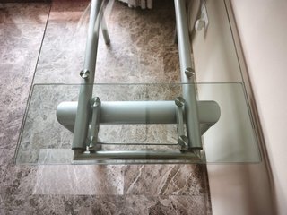 Mesa comedor cristal extensible 140x80 a 2m