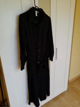 Vestido camisero H&M negro talla XXL