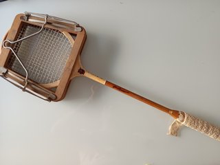Raqueta de bádminton Dunlop de madera vintage
