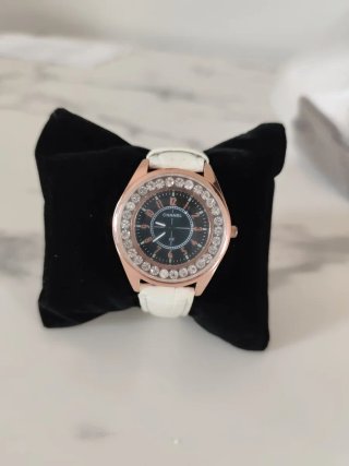 Reloj Chanel Oro Rosa y Blanco con Piedras