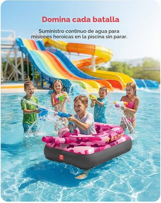 Flotador Piscina Niños Tanque Cañón de Agua