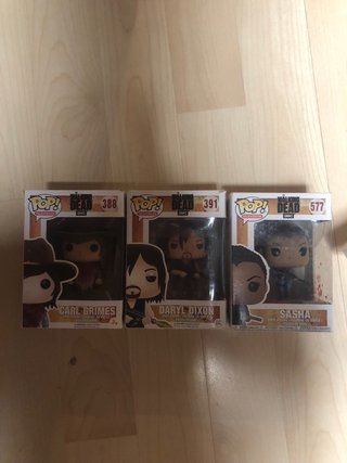 Funko Pop The Walking Dead Carl, Daryl, Sasha
