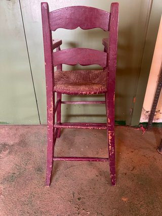 Silla alta de madera para bebé