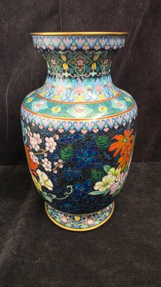 Coppia di vasi cinesi Cloisonné 31x20cm