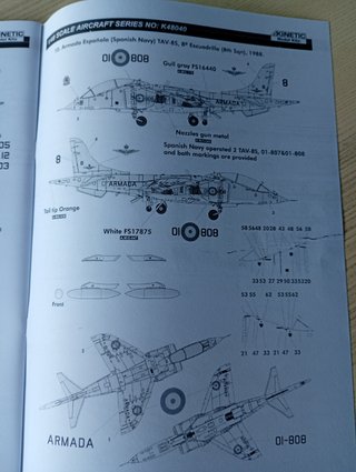 Modello Kinetic 1/48 T-Harrier Biplaza Spagna