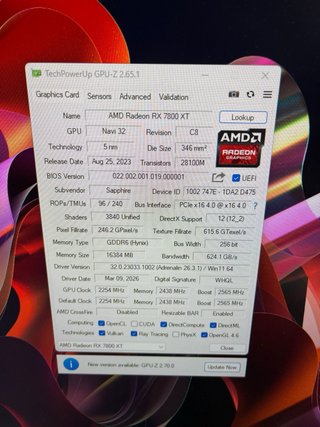 Tarjeta Gráfica Sapphire NITRO RX 7800xt#900014