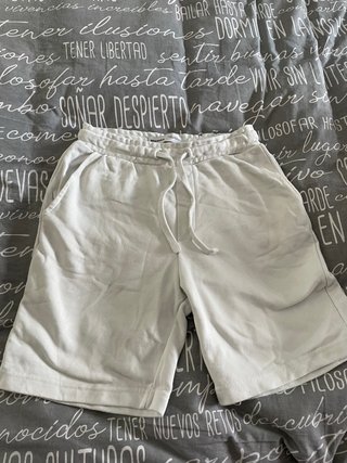 Pantalón chándal Bershka blanco