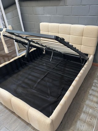 Cama 135cm Canapé Beige con Cabecero
