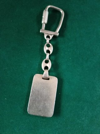 Portachiavi antico in argento sterling B/W