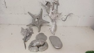 Decorazione Marina Argento Stella Polpo Concha