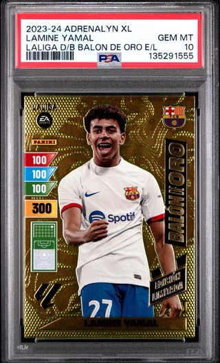 Lamine Yamal Pallone d'Oro PSA 10 Adrenalyn XL FCB
