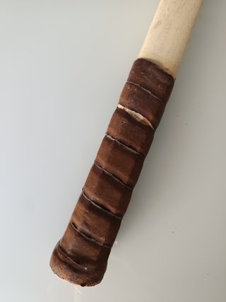 Raqueta de tenis antigua de madera Double Star Vin