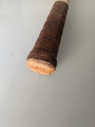 Raqueta de tenis antigua de madera Double Star Vin