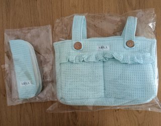 Bolsa Carro Bebé y Cubre Tirantes Azul