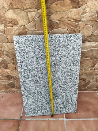 Placa de granito gris pulido 60x40x1.5 cm