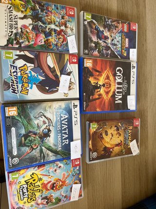 Lote de 7 Videojuegos Nintendo Switch y PS5