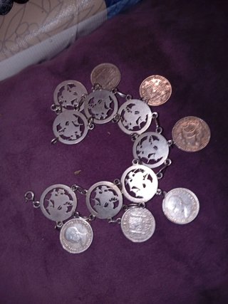 Pulsera de Plata con Monedas
