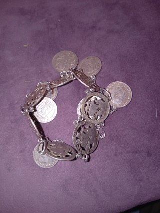 Pulsera de Plata con Monedas