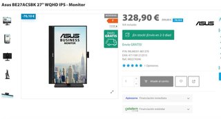 Monitor ASUS BE27 A 27” con Webcam BE27ACSBK