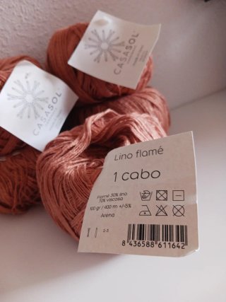 5 ovillos Casasol Lino Flamé 1 cabo