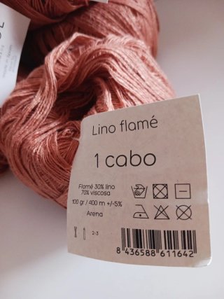 5 ovillos Casasol Lino Flamé 1 cabo