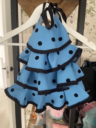 Camisas de Flamenco Niña y mujer Lunares Azul
