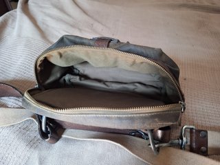 Wotancraft mini rider borsa in tela e pelle