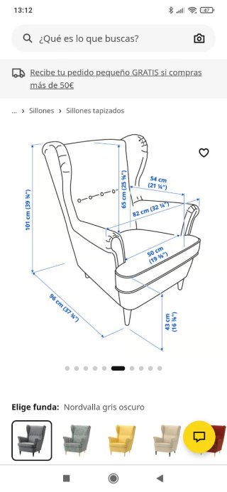 Sillón orejero Stramond Ikea 2 unidades