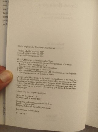 Hemingway. Cuentos. Lumen