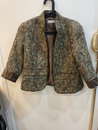 Chaqueta Boho Marrón y Dorado