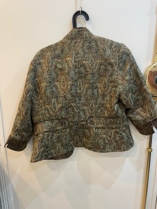 Chaqueta Boho Marrón y Dorado