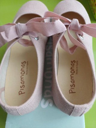 Pisamonas niña rosa lazo talla 33