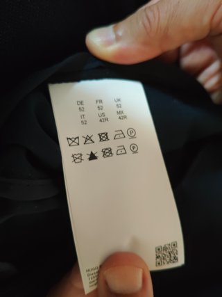 Traje Hugo Boss Negro/Azul Marino Talla 48 Nuevo