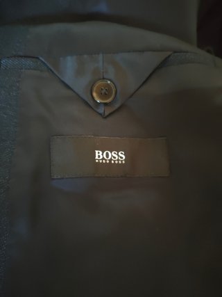 Traje Hugo Boss Negro/Azul Marino Talla 48 Nuevo